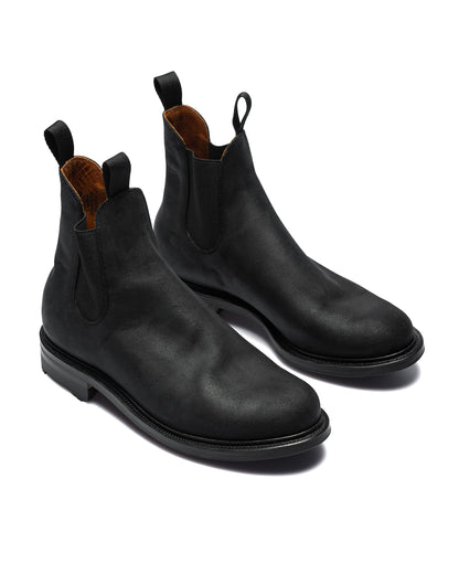 Viberg Chelsea Boot Black Waxy Commander