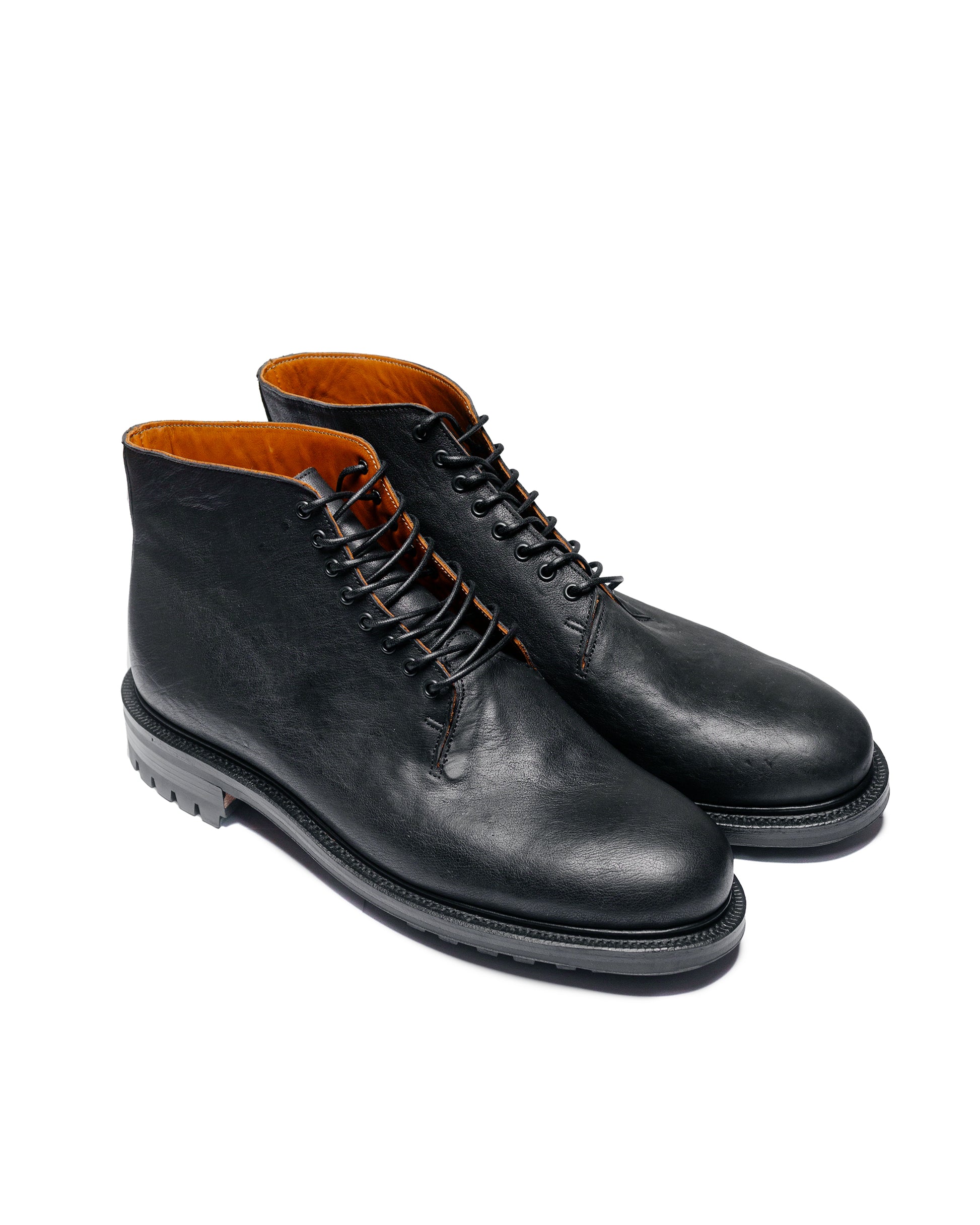 lost & found Viberg Viberg Wholecut Boot Nero Washed Kangaroo