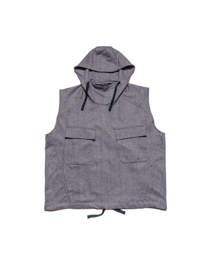 lost & found Wanze Wanze Army Smock Vest Italian Donegal Wool Purple