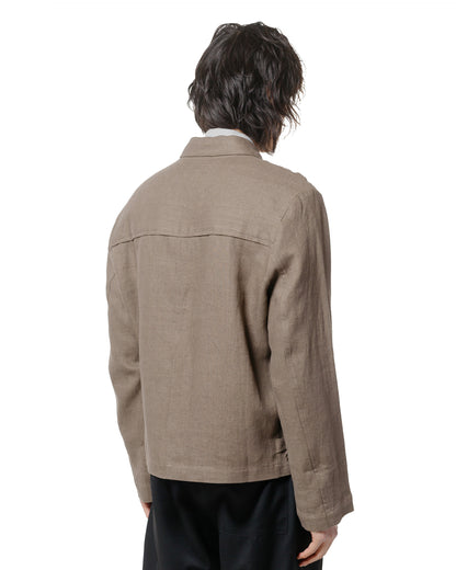 lost & found Wanze Wanze Button Up Blouson Natural Linen Taupe