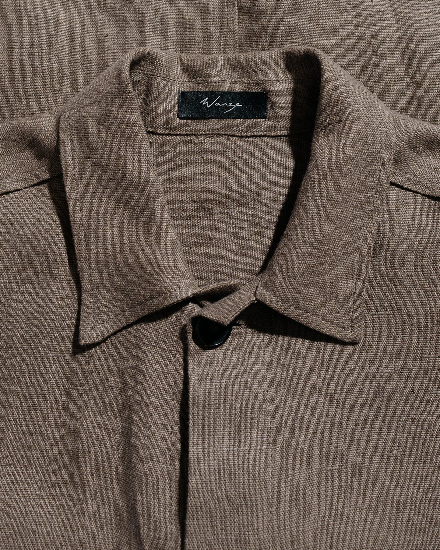 lost & found Wanze Wanze Button Up Blouson Natural Linen Taupe
