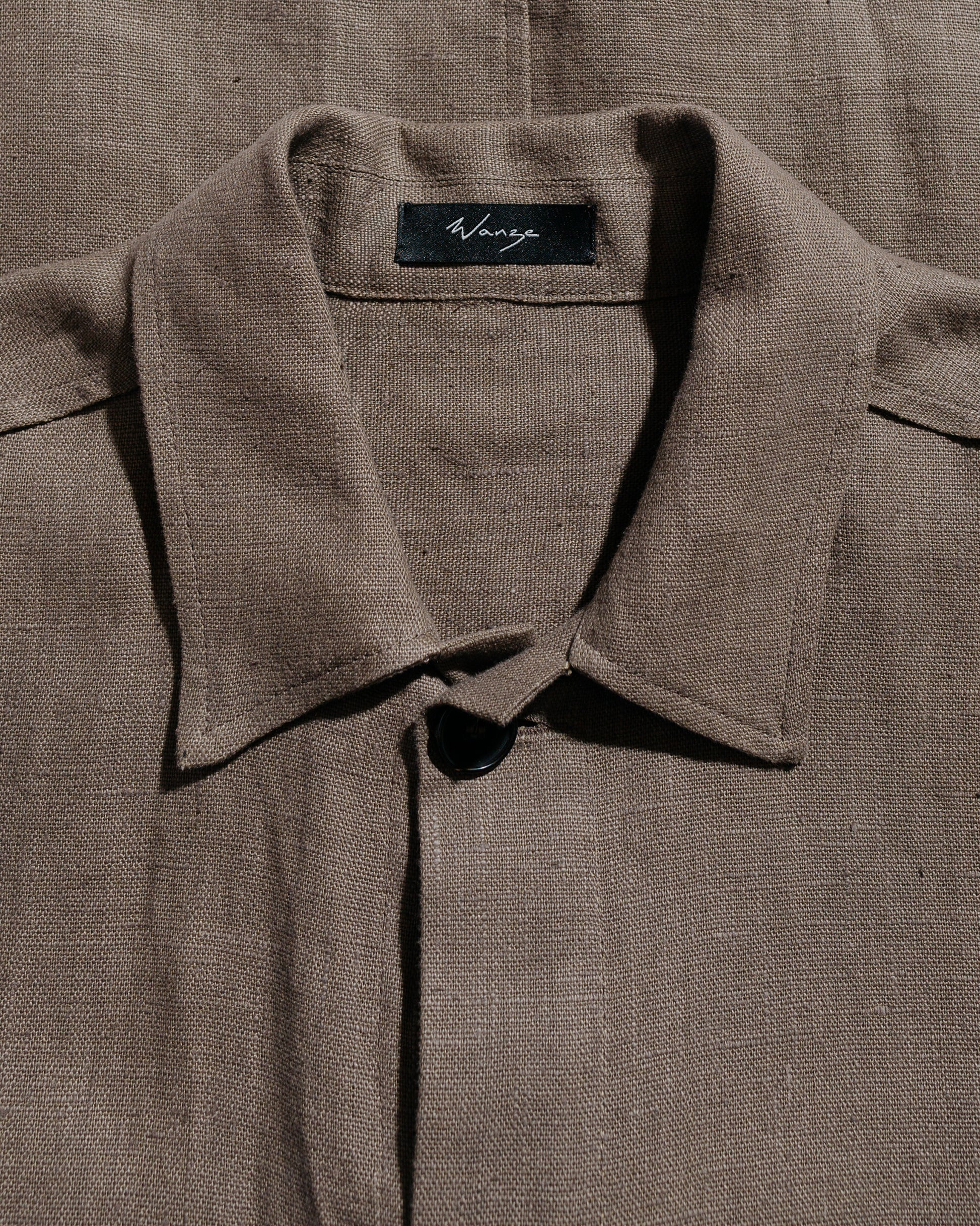 lost & found Wanze Wanze Button Up Blouson Natural Linen Taupe