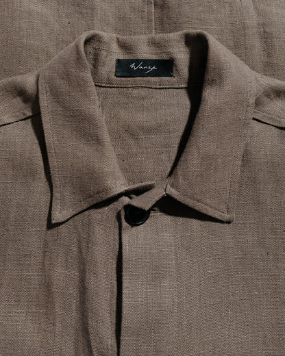 lost & found Wanze Wanze Button Up Blouson Natural Linen Taupe