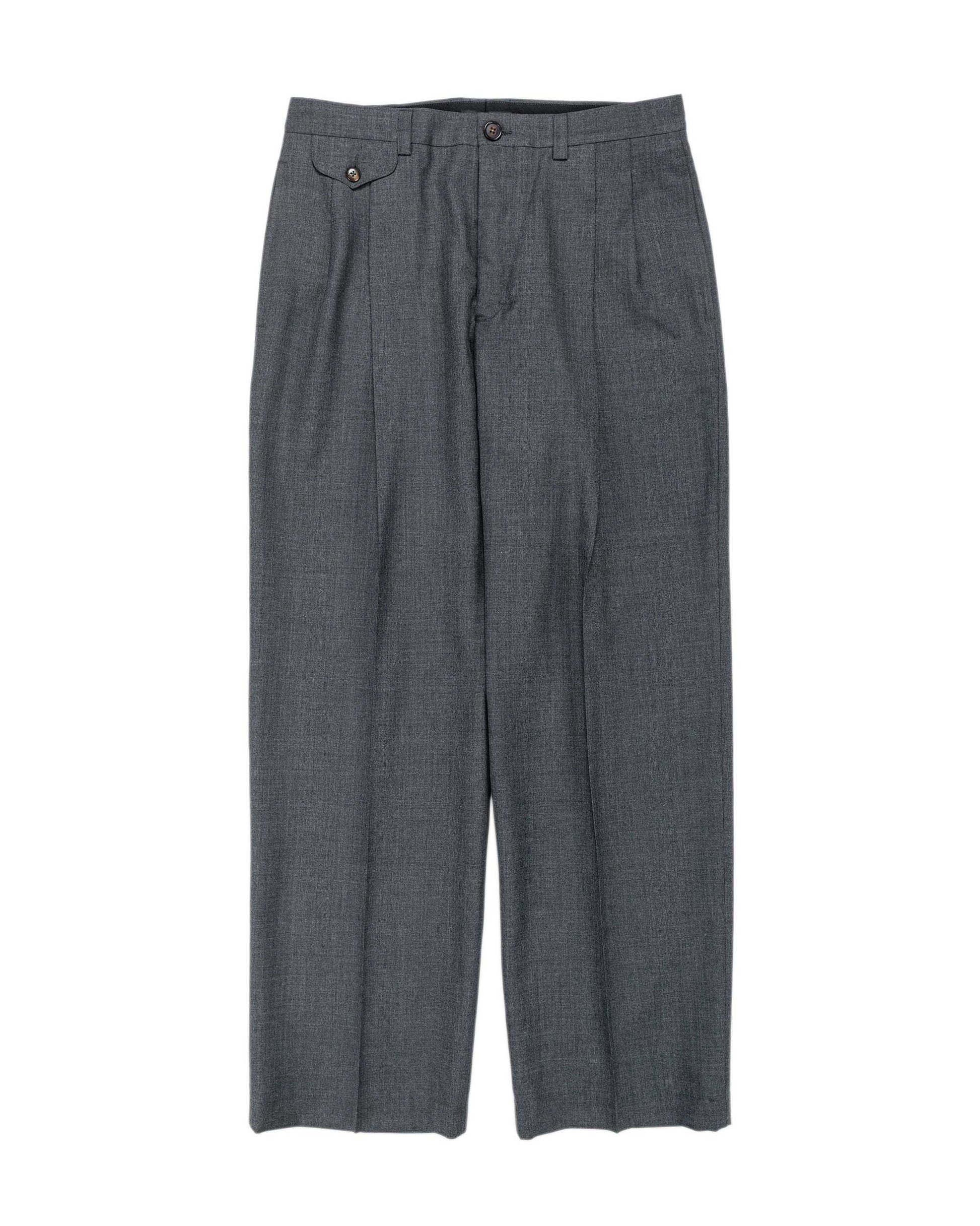 lost & found Wanze Wanze Double Pleated Trouser Merino Wool Slate