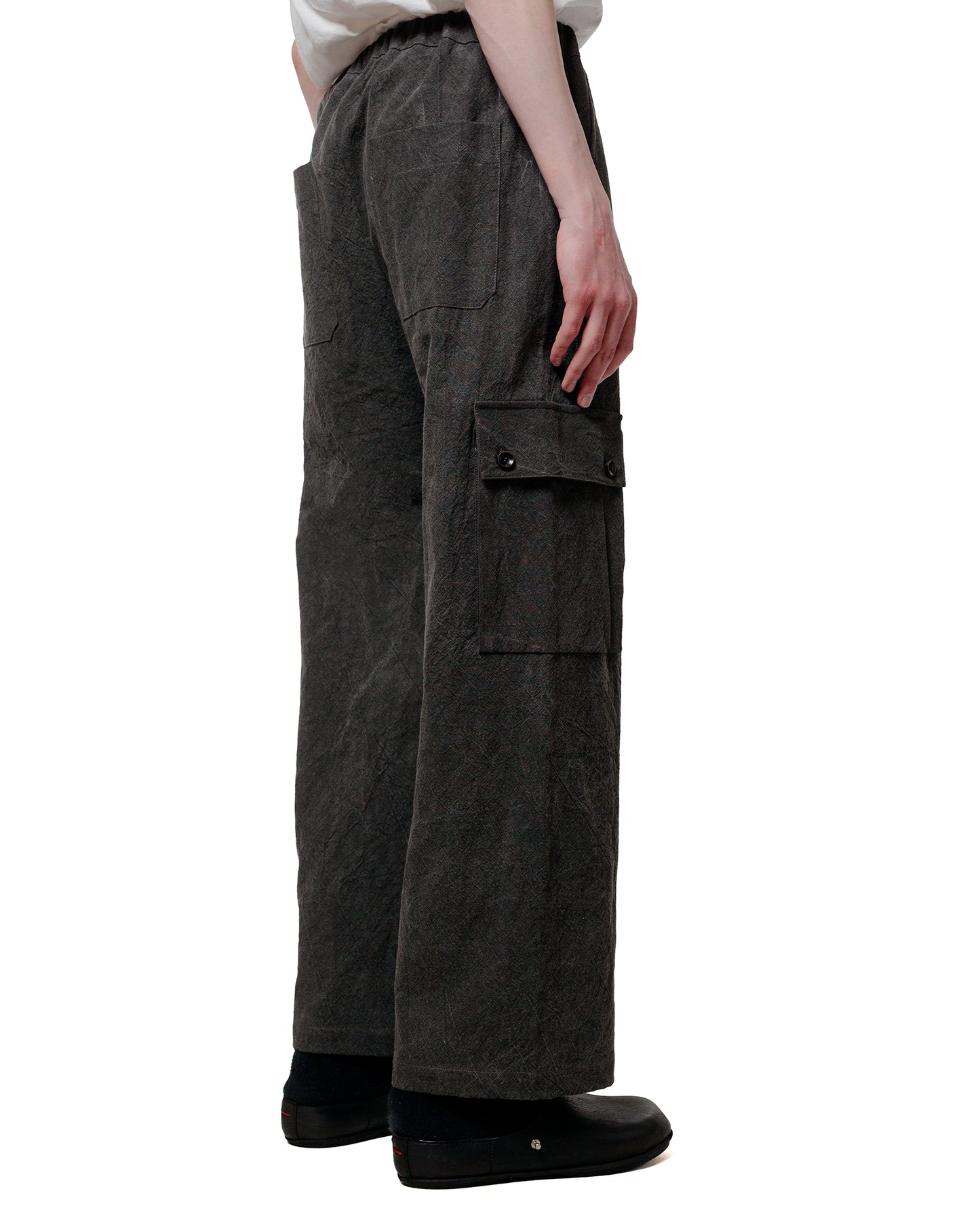 lost & found Wanze Wanze Easy Pant Cotton Linen Ramie Dark Charcoal
