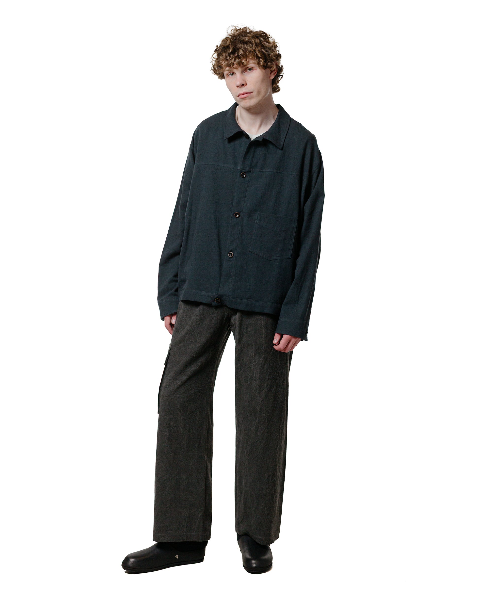 lost & found Wanze Wanze Easy Pant Cotton Linen Ramie Dark Charcoal
