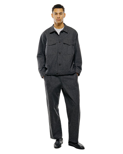 lost & found Wanze Wanze Easy Trouser Cotton Silk Chambray Black