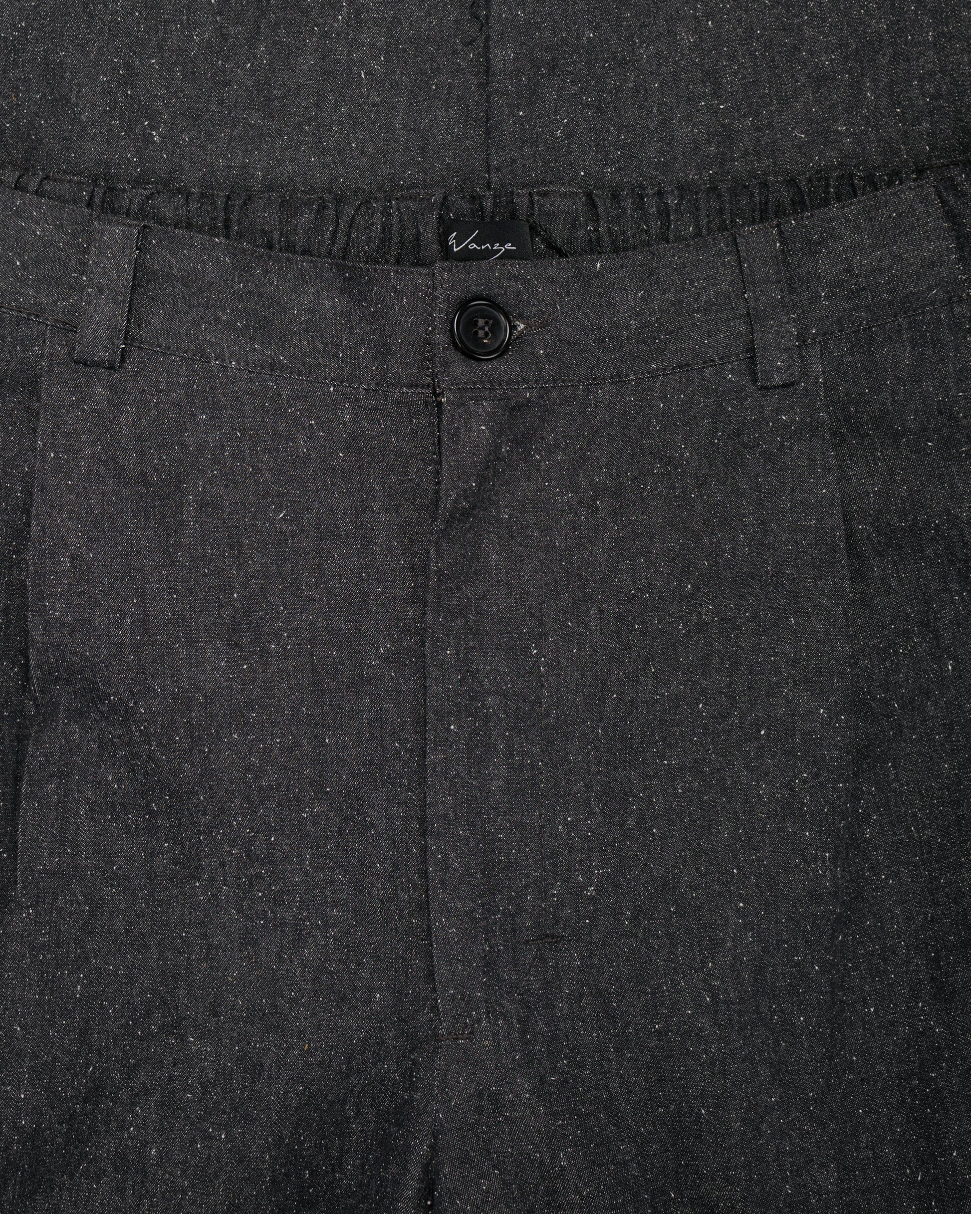 lost & found Wanze Wanze Easy Trouser Cotton Silk Chambray Black