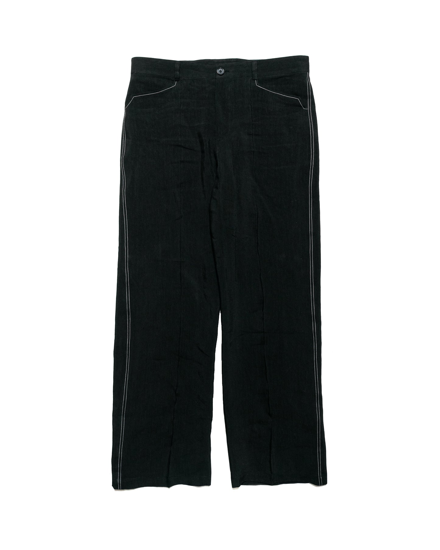lost & found Wanze Wanze Work Trouser Linen Viscose Black