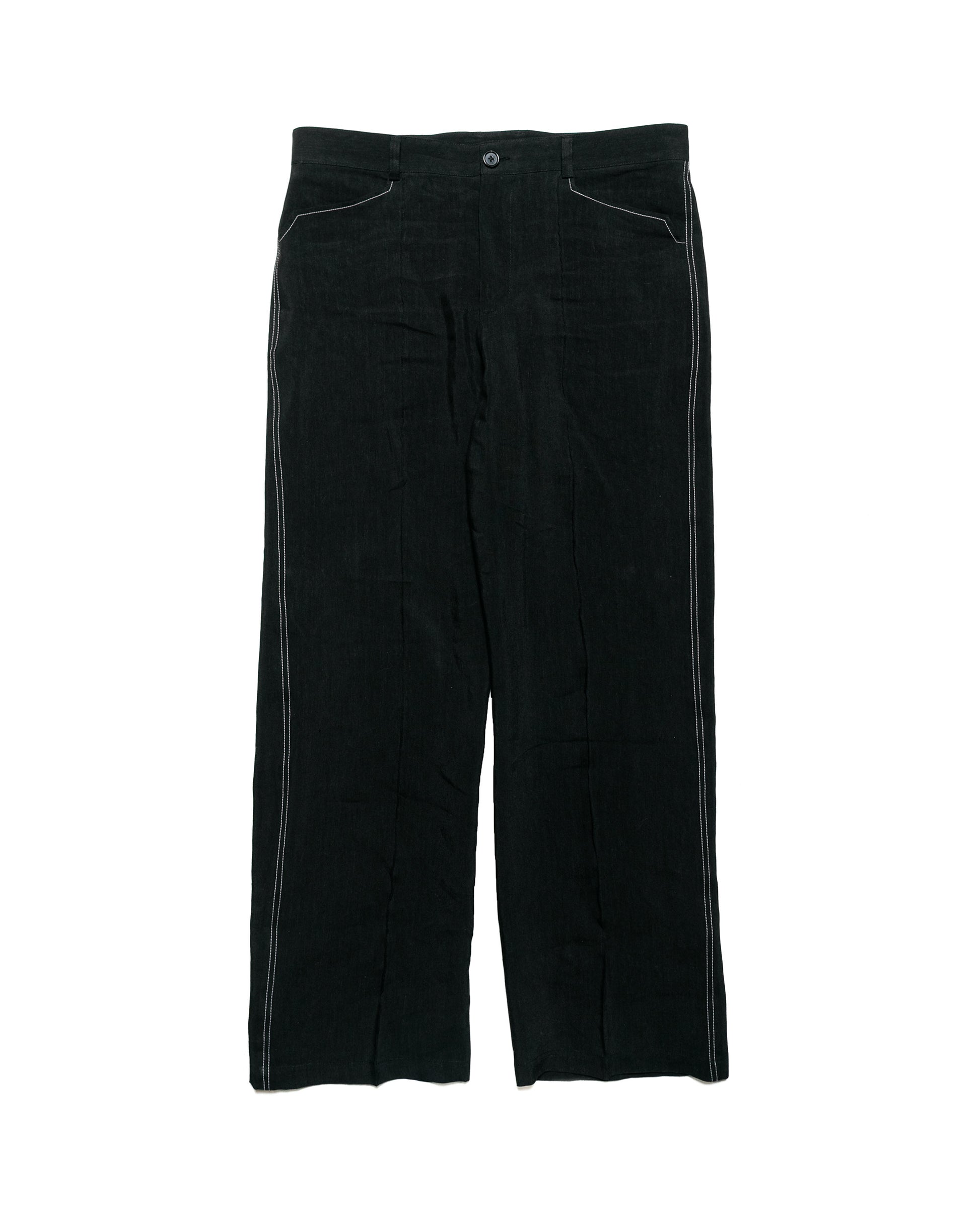 lost & found Wanze Wanze Work Trouser Linen Viscose Black