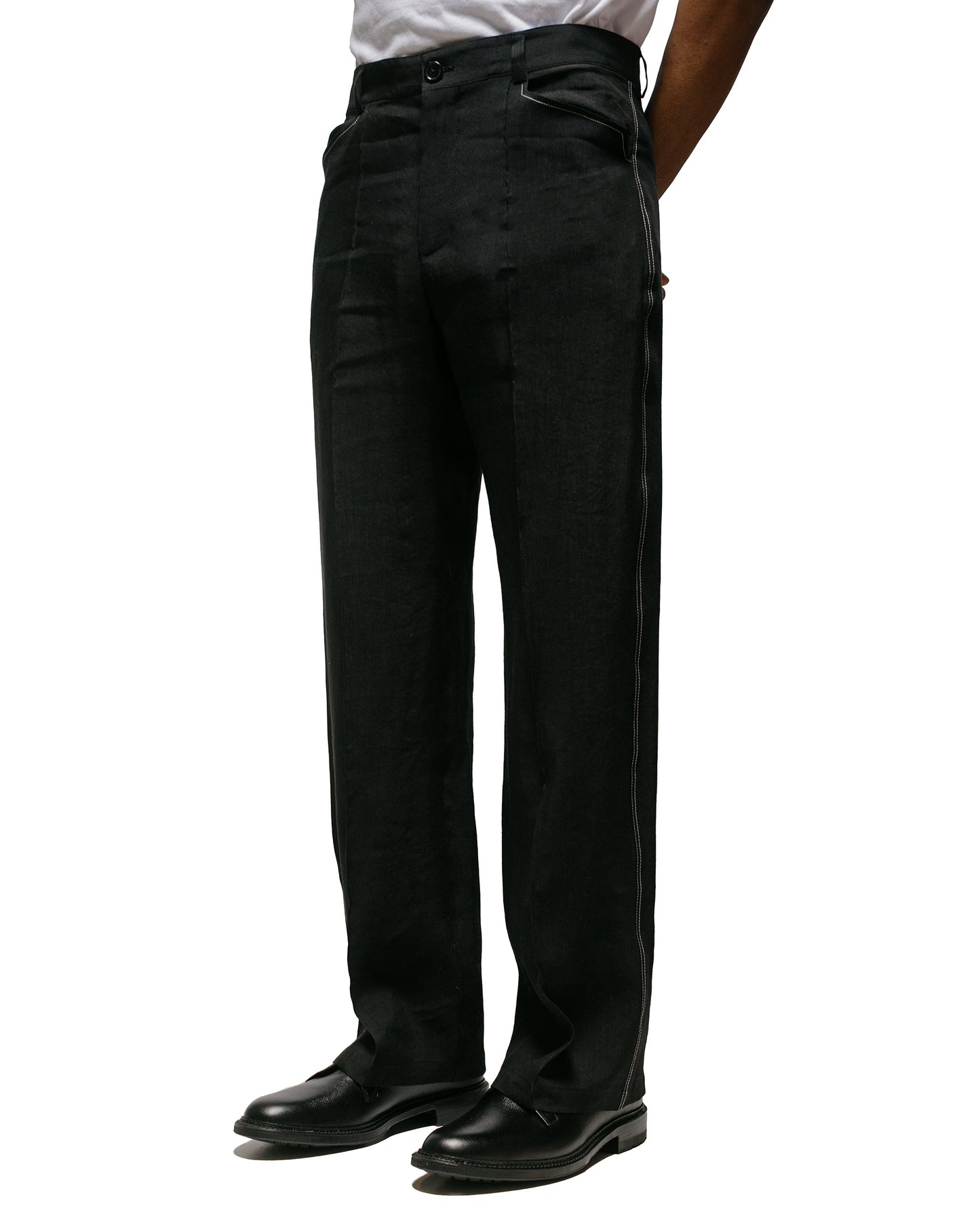 lost & found Wanze Wanze Work Trouser Linen Viscose Black