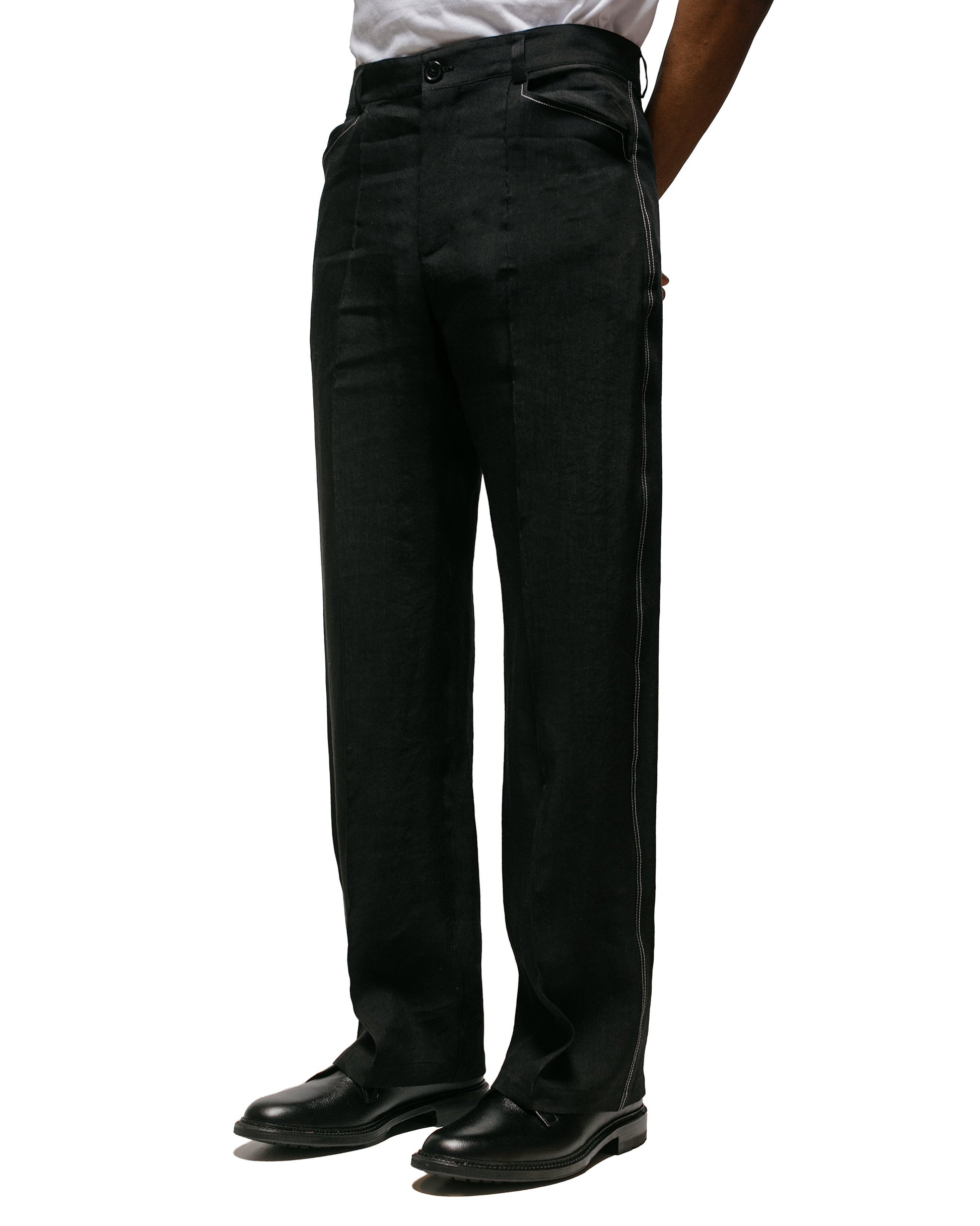 lost & found Wanze Wanze Work Trouser Linen Viscose Black