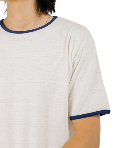 lost & found Warehouse Warehouse Lot. 4059 Ringer T Plain Cream/Navy