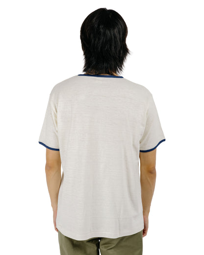 lost & found Warehouse Warehouse Lot. 4059 Ringer T Plain Cream/Navy