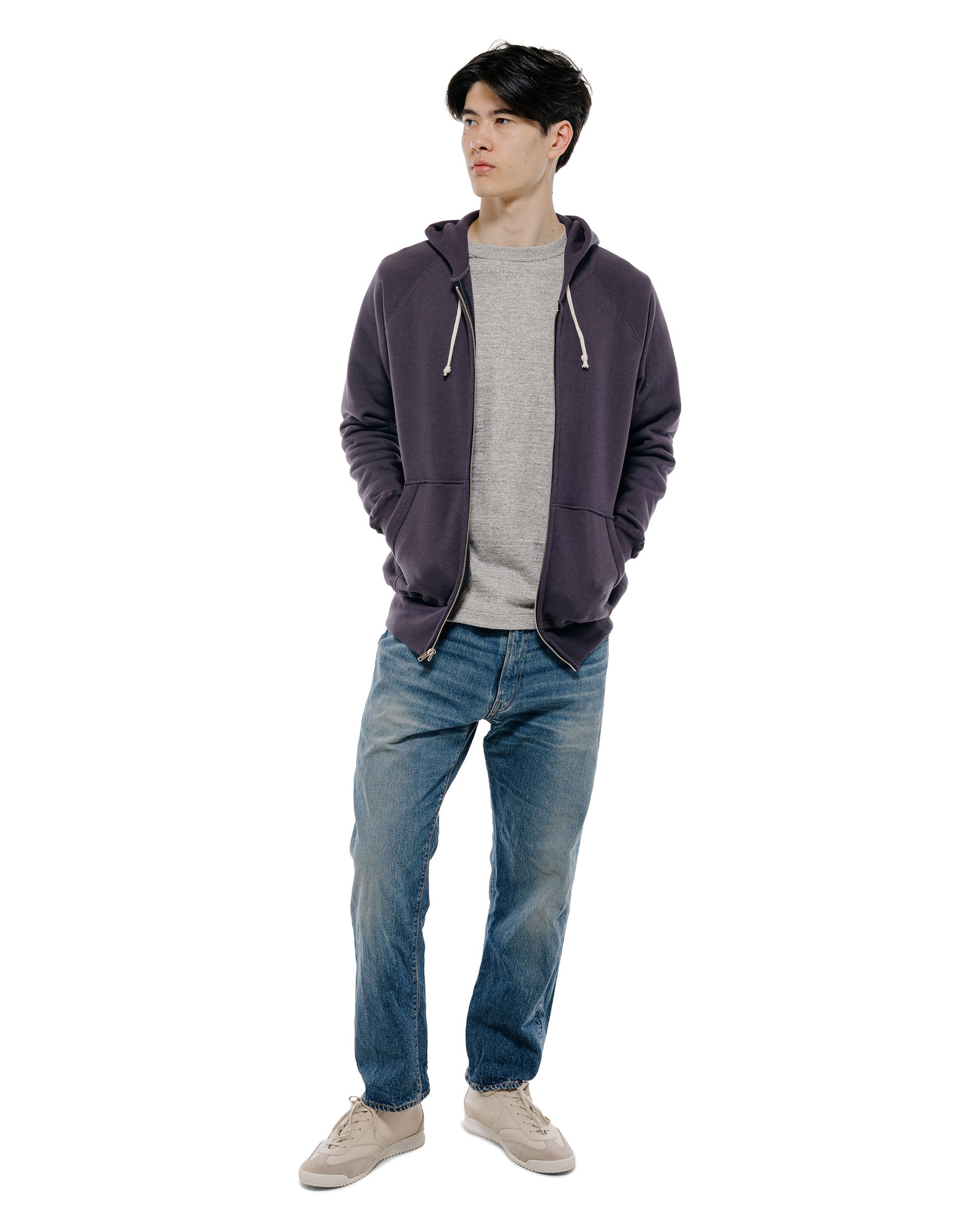 lost & found Warehouse Warehouse Lot. 496 Raglan Freedom Full Zip Hood Dark Navy