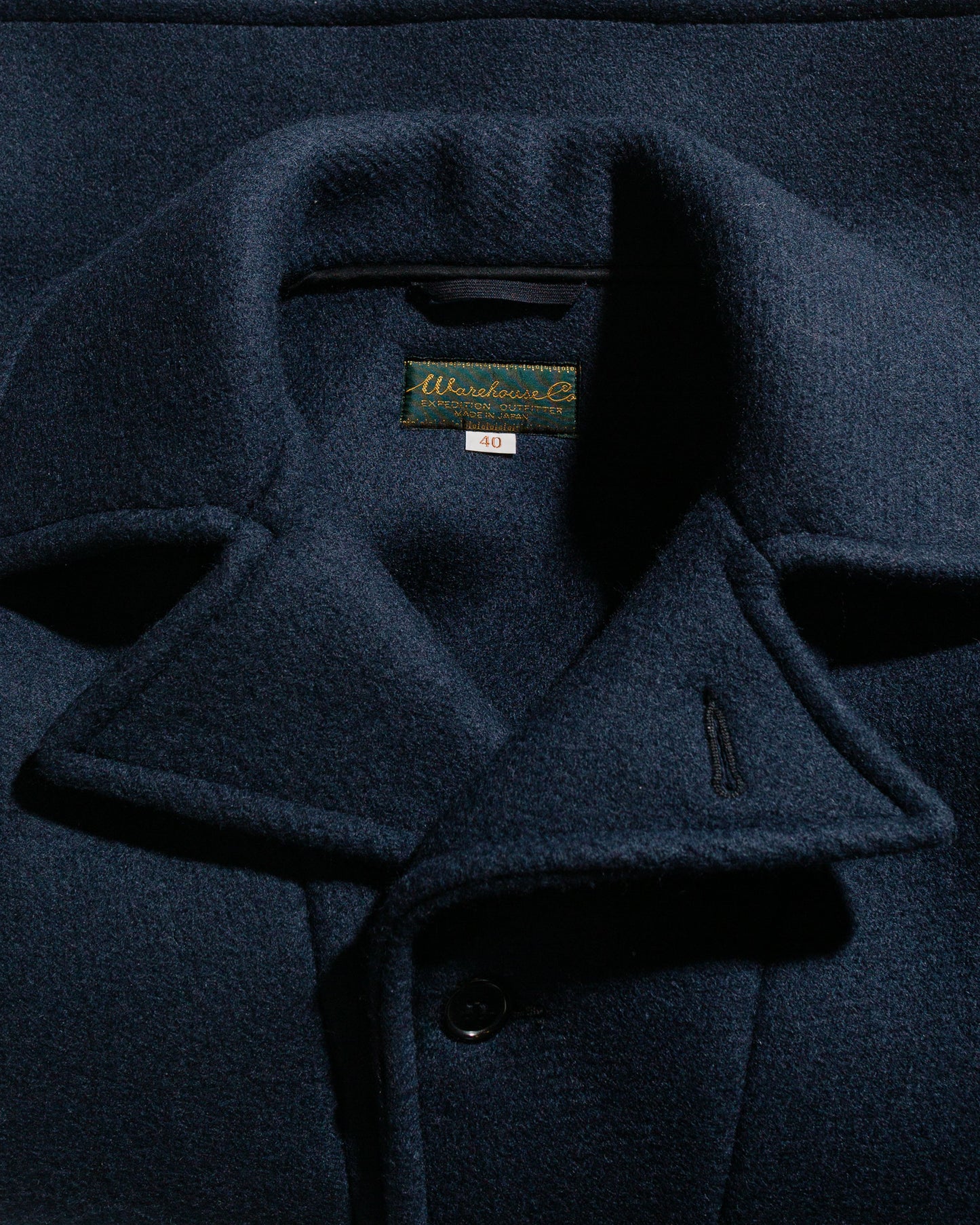 lost & found Warehouse Warehouse Lot. 2228 1930's U.S. Army Wool Mackinaw Coat Dark Navy