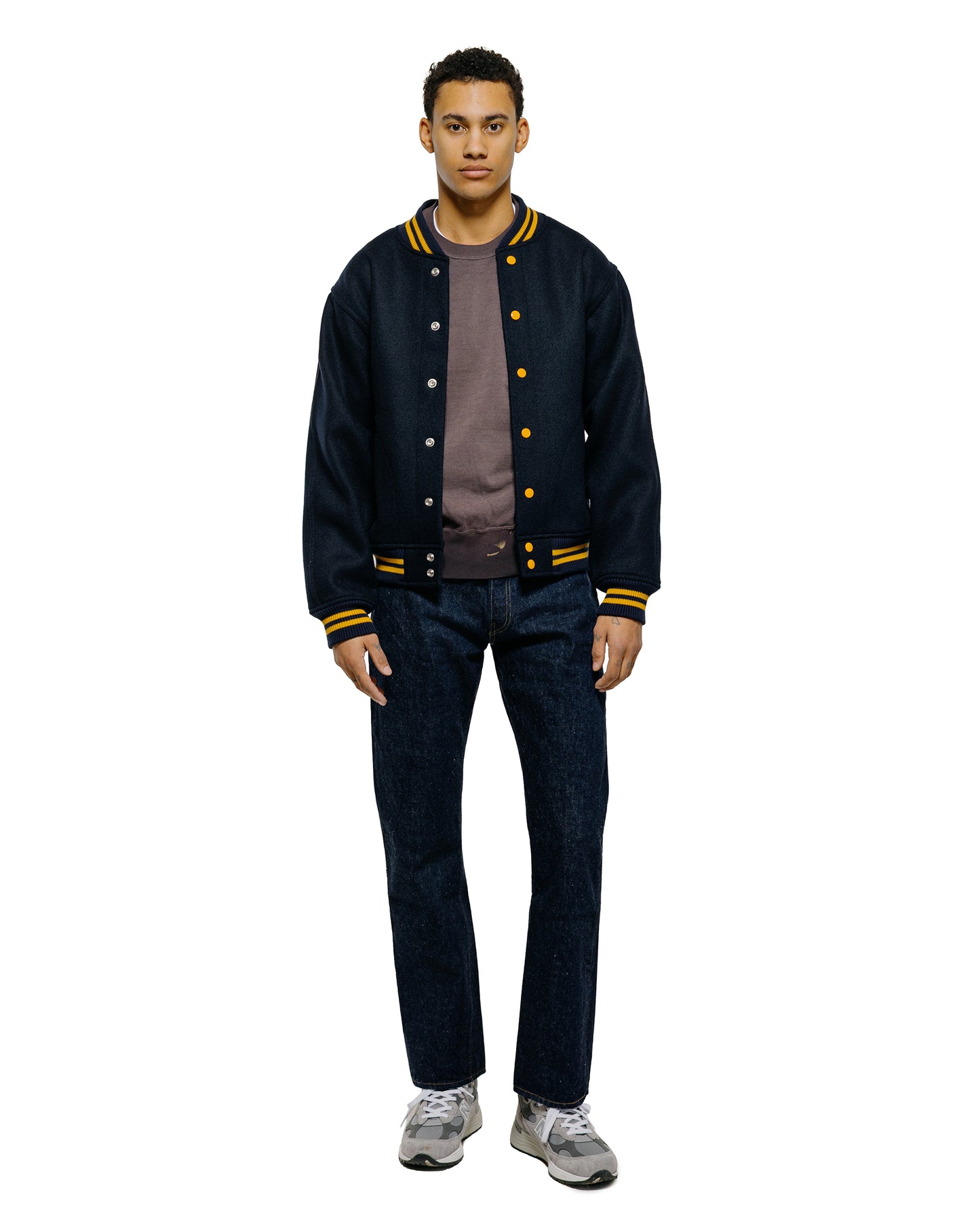 lost & found Warehouse Warehouse Lot. 2240 1950's Navy Varsity Jacket Plain Navy