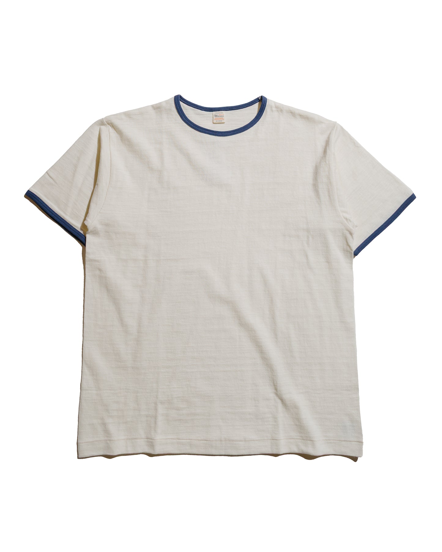 lost & found Warehouse Warehouse Lot. 4059 Ringer T Plain Cream/Navy