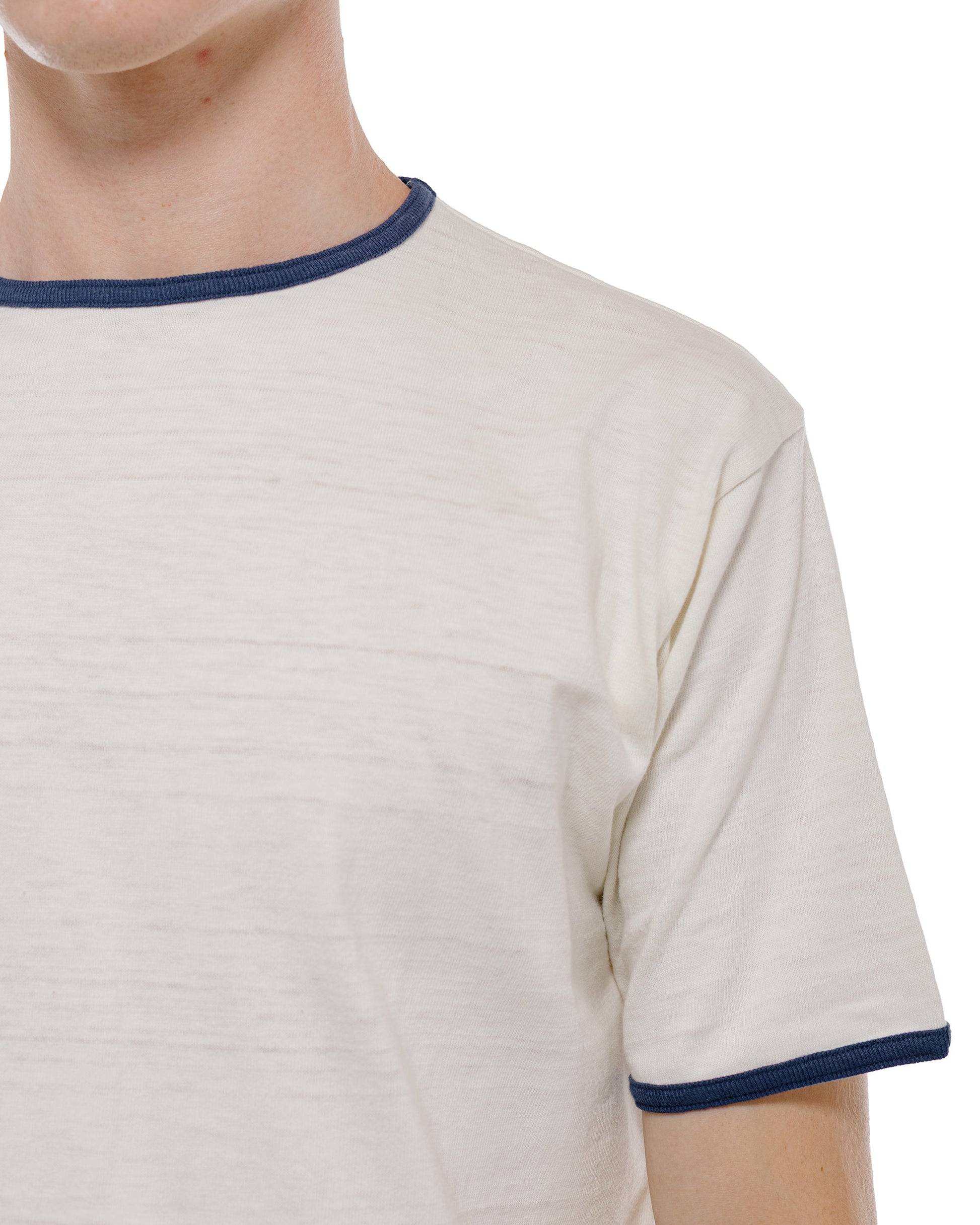 Warehouse Lot. 4059 Ringer T Plain Cream/Navy