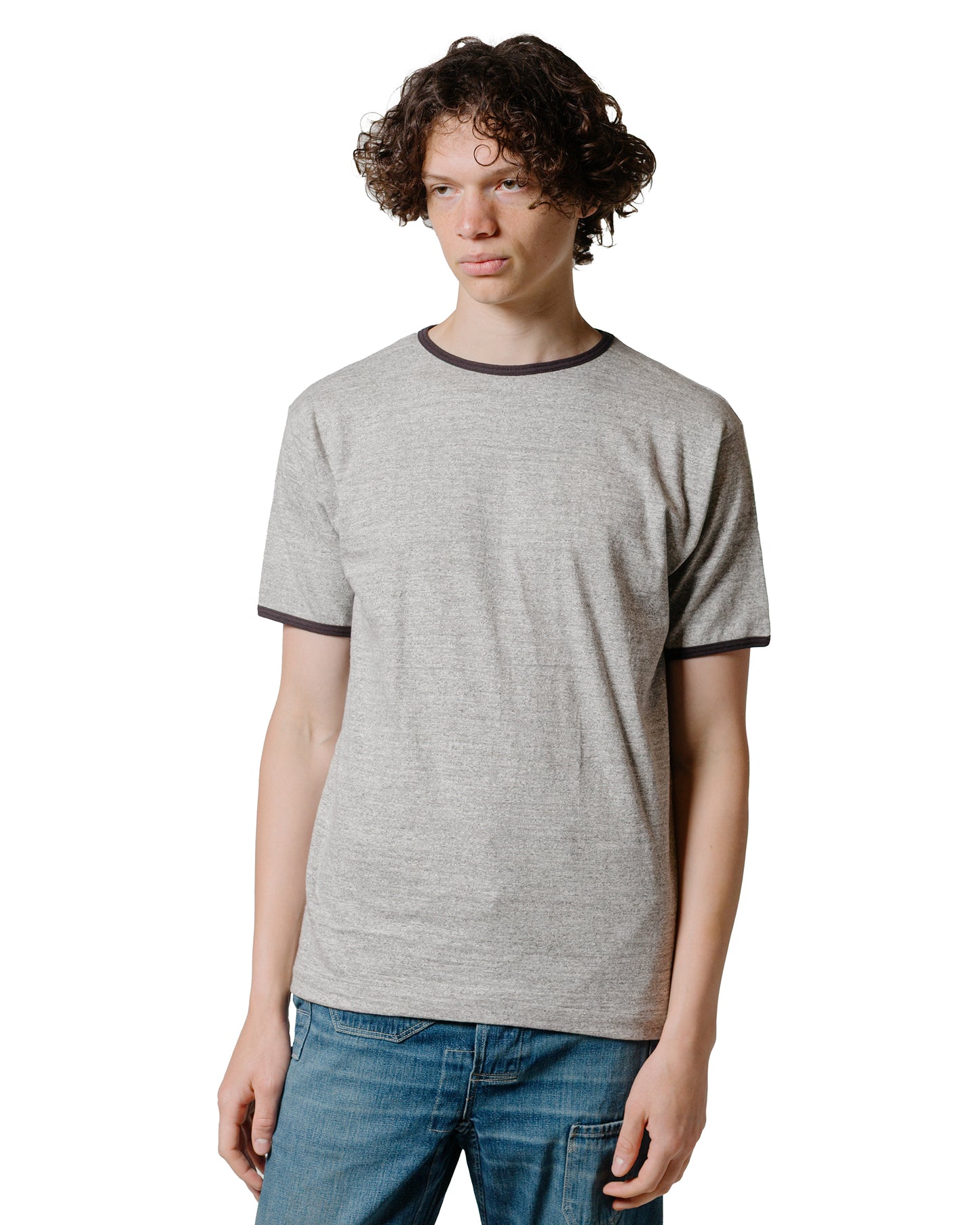 lost & found Warehouse Warehouse Lot. 4059 Ringer T Plain Heather Gray/Black