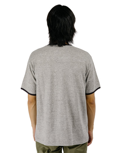 Warehouse Lot. 4059 Ringer T Plain Heather Gray/Black