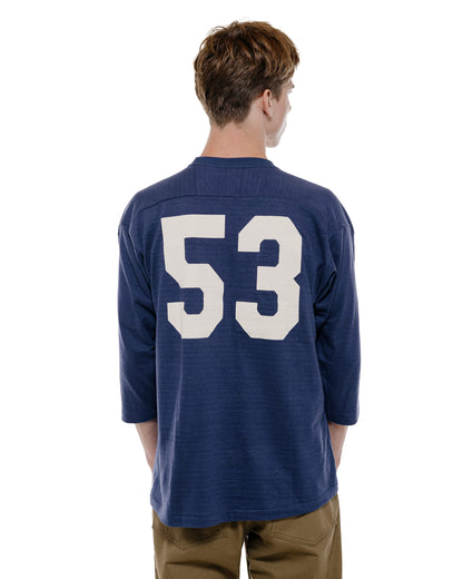 Warehouse Lot. 4063 3/4 Sleeve Football Tee Blue Devils Navy