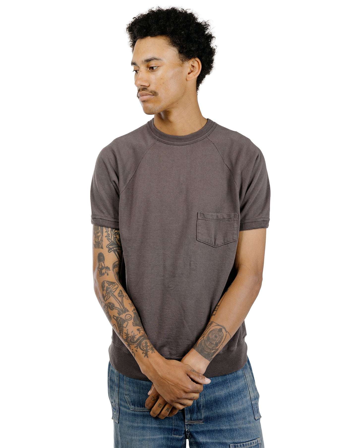 lost & found Warehouse Warehouse Lot. 4105 Short Sleeve SW With Pocket Plain Charcoal