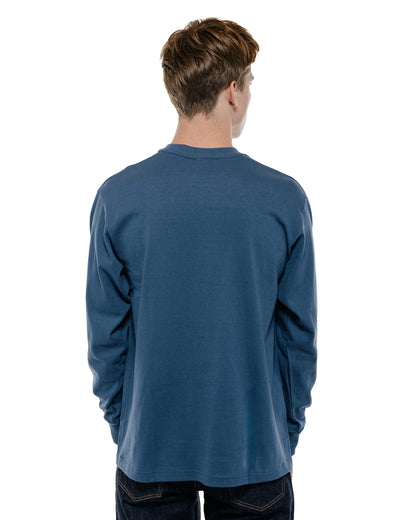 Warehouse Lot. 5914 Long Sleeve Crew Neck T-Shirt Solid Blue
