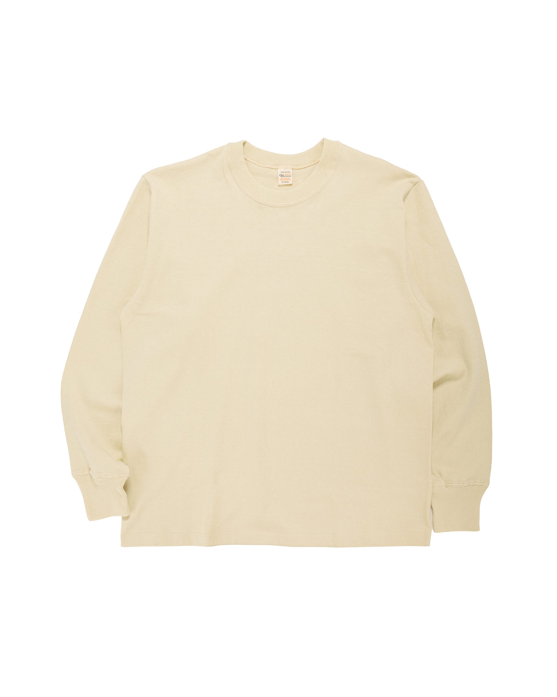 Warehouse Lot. 5914 Long Sleeve Crew Neck T-Shirt Solid Cream