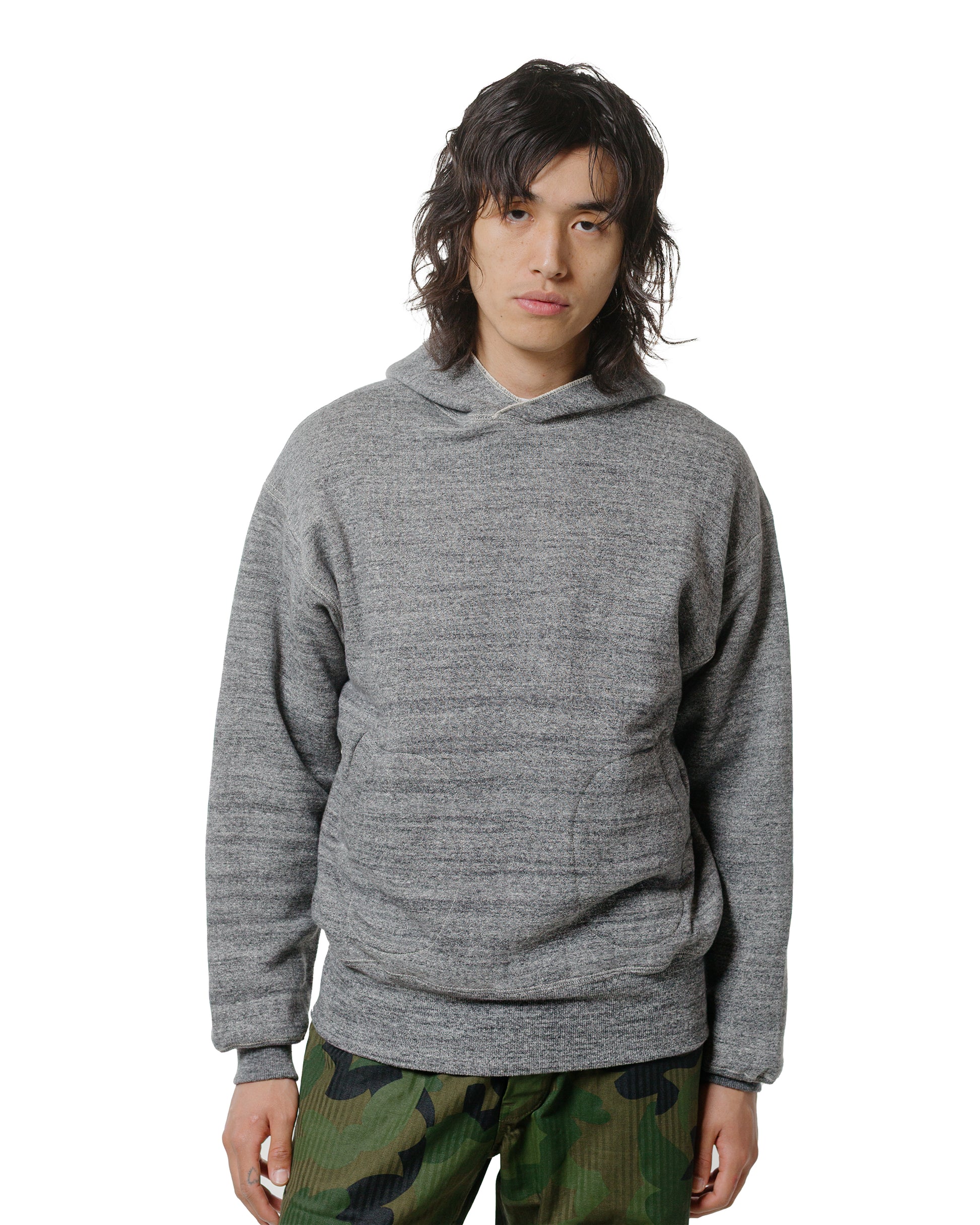 lost & found Warehouse Warehouse Lot. JG-CS12 The Knockout Sweatparka Plain Dark Heather Gray