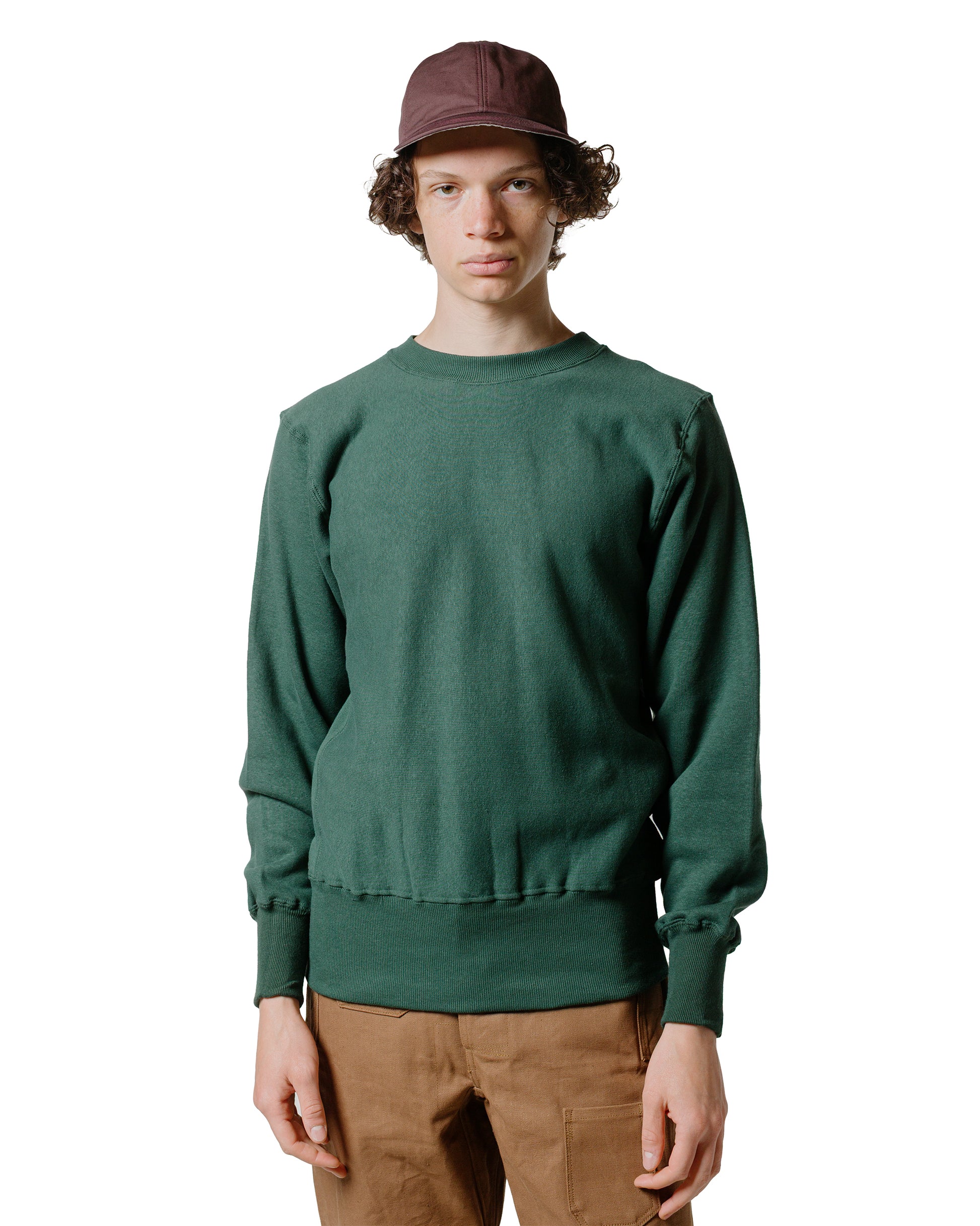 lost & found Warehouse Warehouse Lot. JG-CS18 RW Crewneck No Print Dark Green