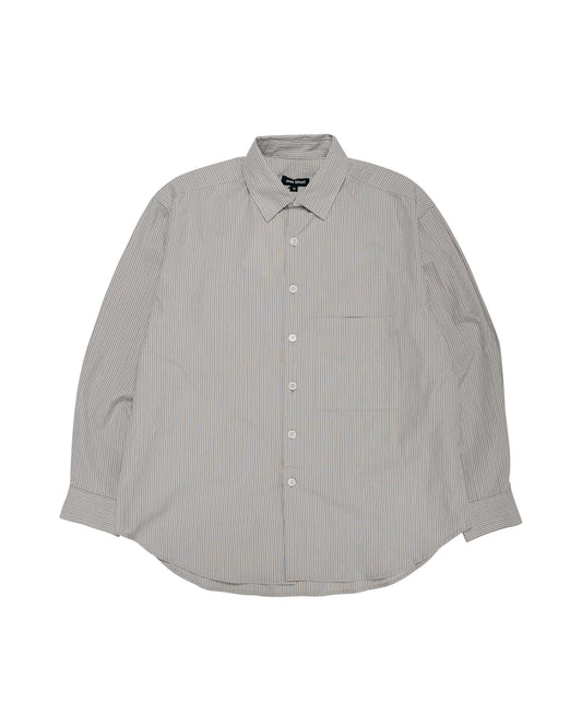 evan kinori Big Shirt Two Organic Cotton Stripe Light Grey/Black
