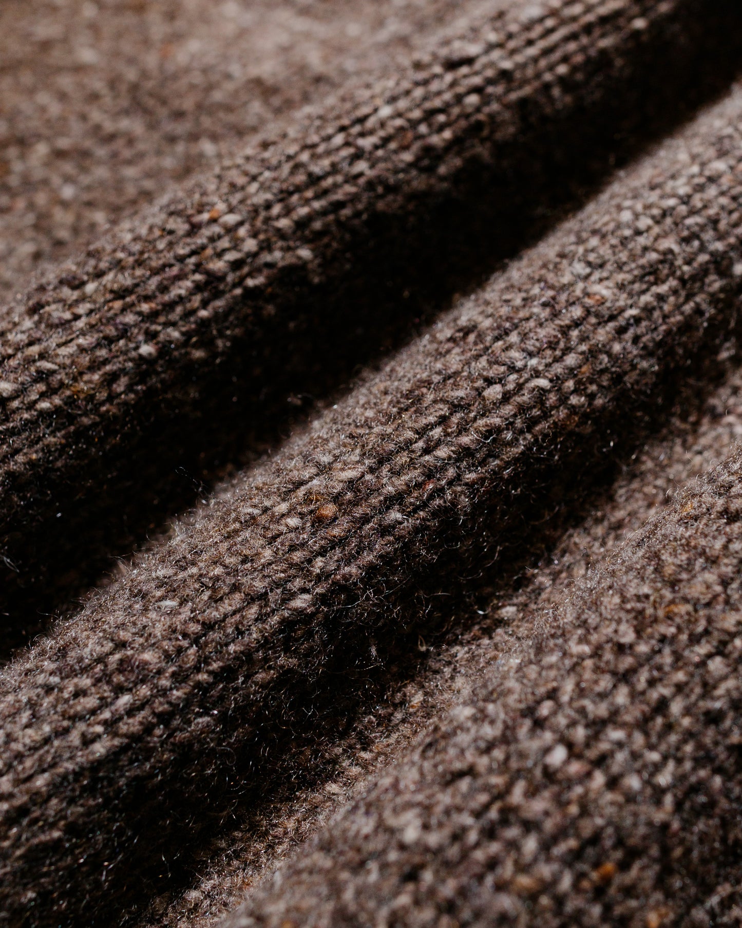 evan kinori Crewneck Sweater Recycled Cashmere/Wool Tweed Light Brown
