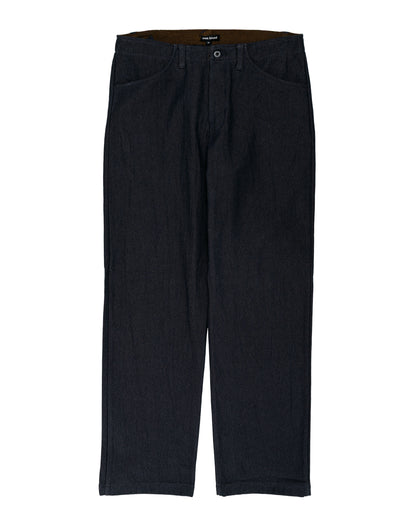 evan kinori Four Pocket Pant Yarn Dyed Cotton Twill Navy/Grey