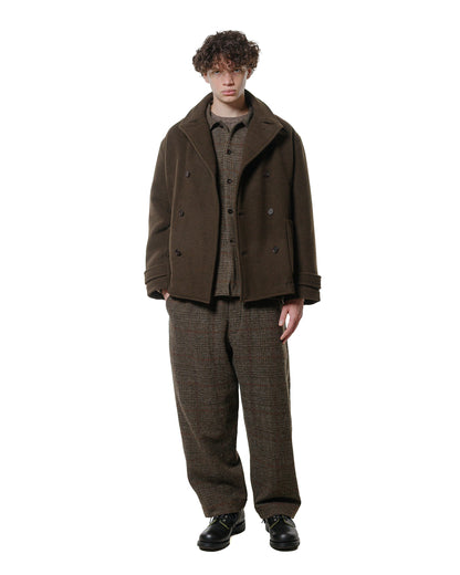 evan kinori Peacoat Wool/Cotton Melton Dark Olive