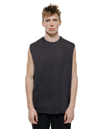 lost & found MARKAWARE marka Sleeveless Tee 40/2 Organic Cotton Knit Heather Black