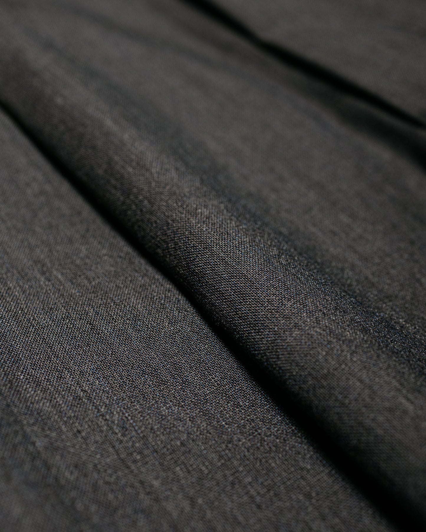 marka 2/60 Wool Gabardine Double Pleated Military Trouser Brown Gray