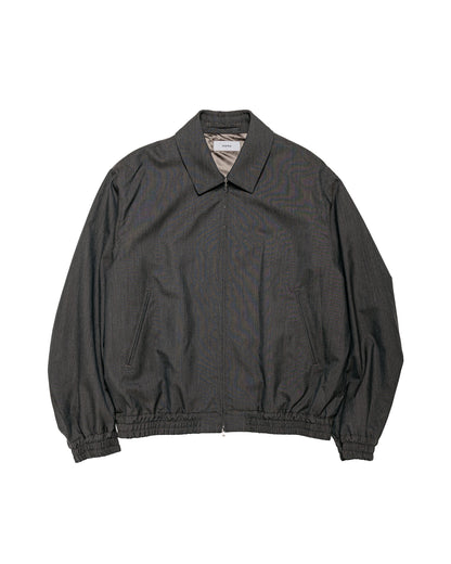 marka 2/60 Wool Tropical Melange Zip Blouson Brown Gray