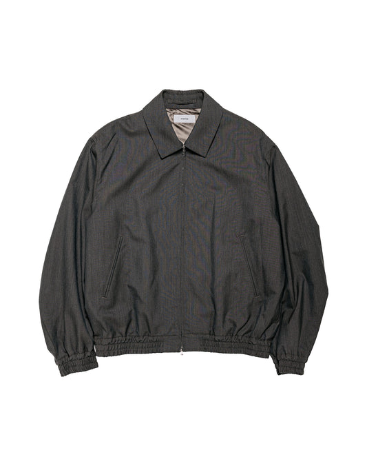 marka 2/60 Wool Tropical Melange Zip Blouson Brown Gray