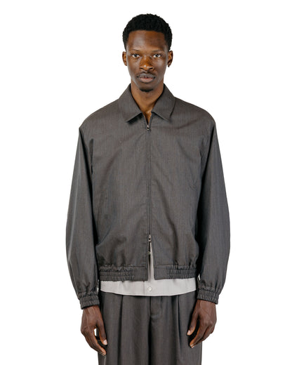 marka 2/60 Wool Tropical Melange Zip Blouson Brown Gray