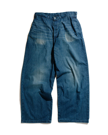 lost & found MARKAWARE marka Denim Work Pants Organic Cotton 8.5oz Denim Used Washed