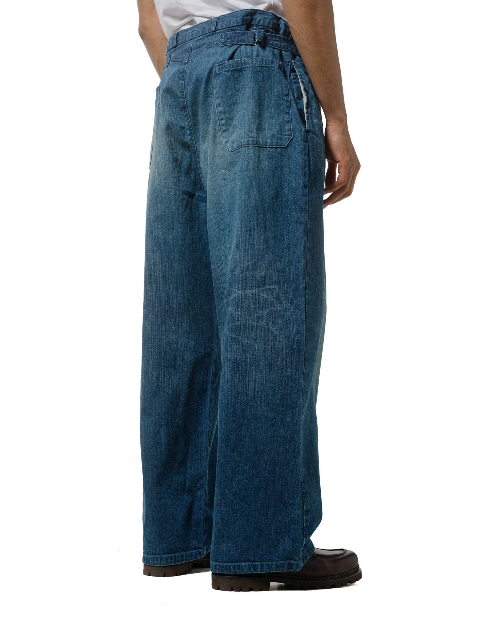 lost & found MARKAWARE marka Denim Work Pants Organic Cotton 8.5oz Denim Used Washed