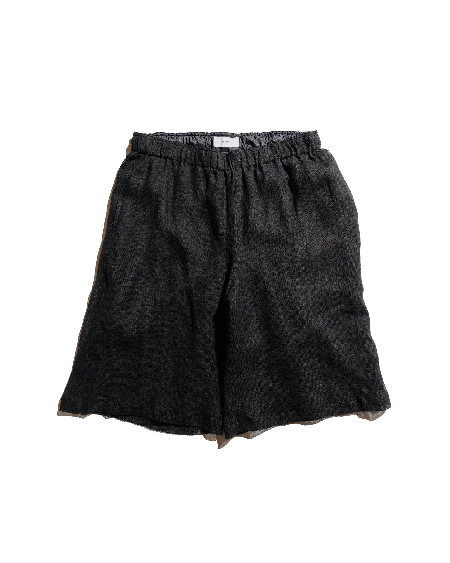 lost & found MARKAWARE marka Mesh Shorts Linen Mesh Black