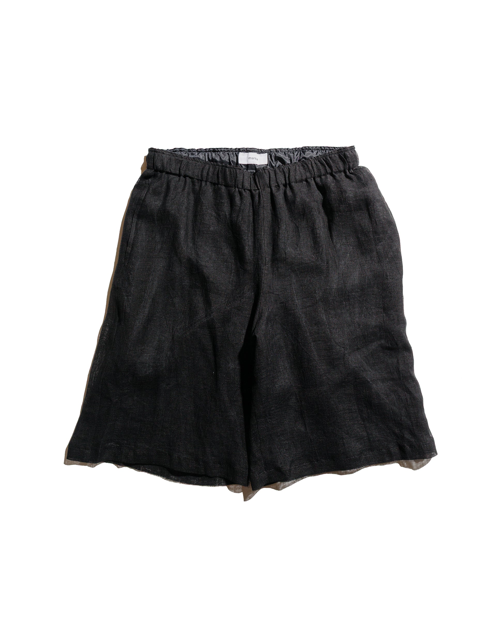 lost & found MARKAWARE marka Mesh Shorts Linen Mesh Black