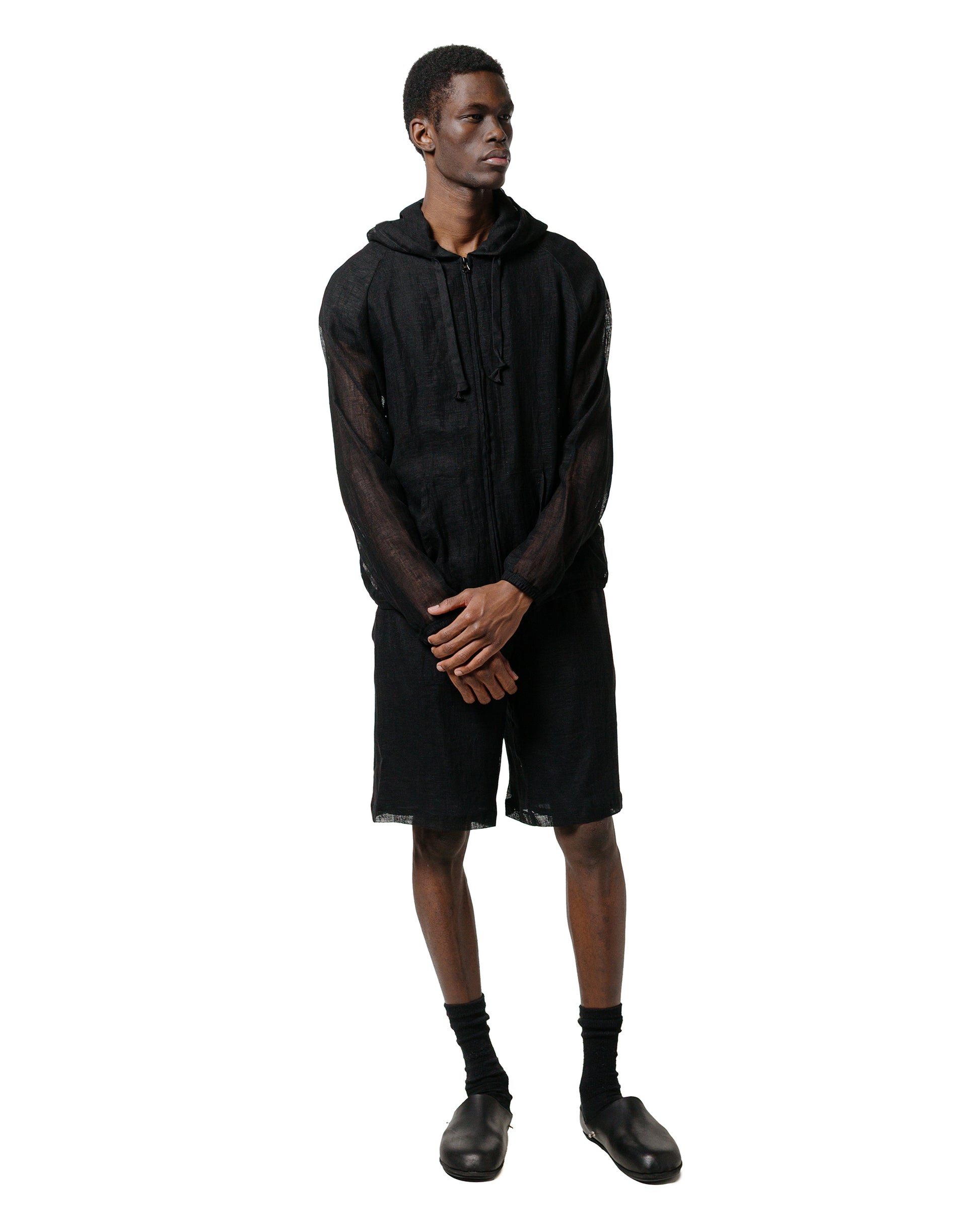 lost & found MARKAWARE marka Mesh Shorts Linen Mesh Black
