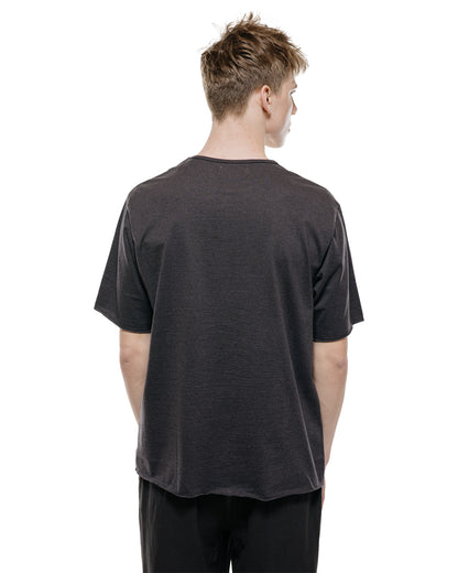 lost & found MARKAWARE marka Narrow Piping Tee 40/2 Organic Cotton Knit Heather Black