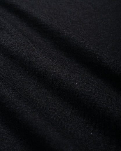 lost & found MARKAWARE marka Narrow Piping Tee 40/2 Organic Cotton Knit Heather Black