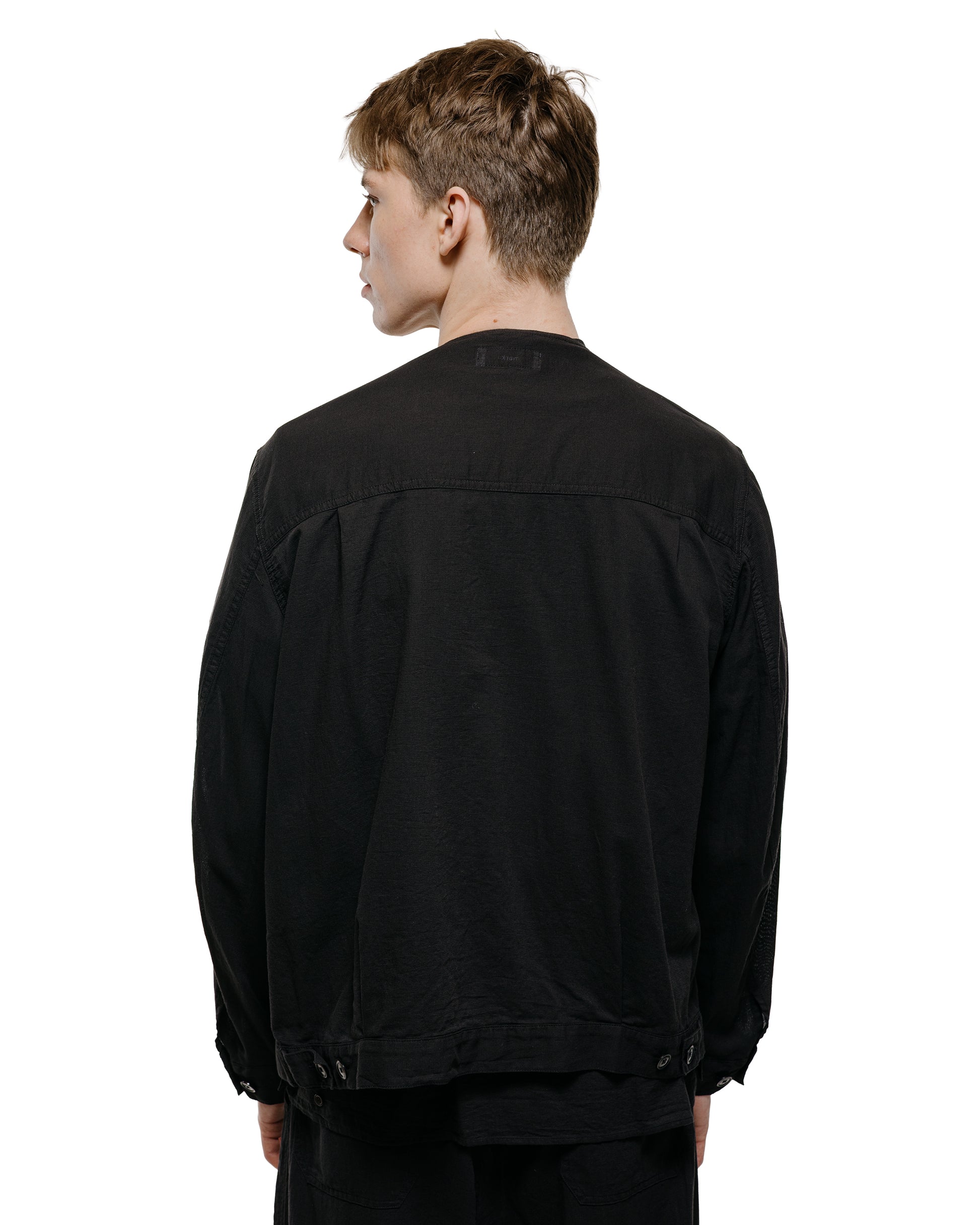 lost & found MARKAWARE marka No Collar Tracker Jacket High Twisted Dobby Cloth Black