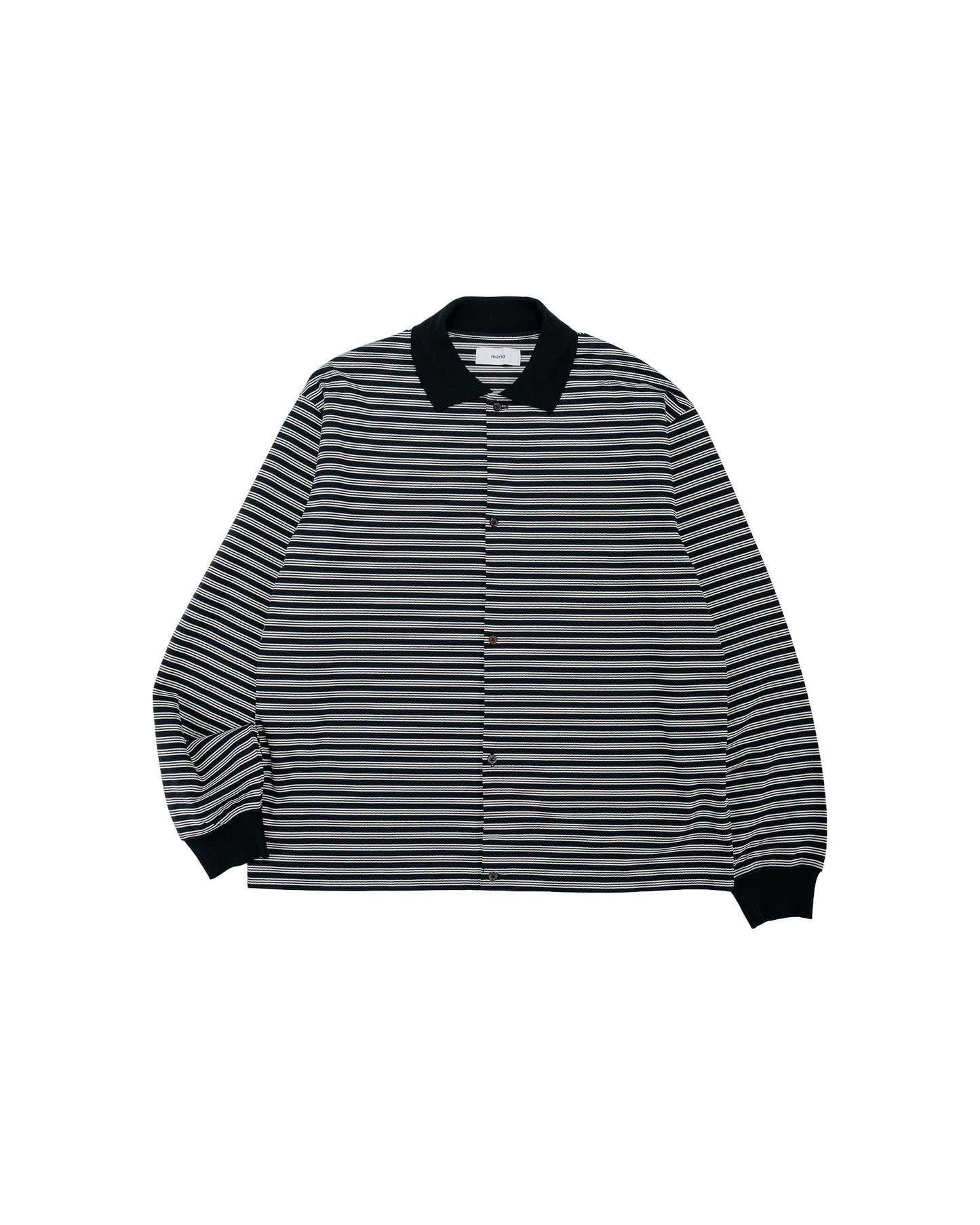 lost & found MARKAWARE marka Shirt Cardigan Cotton High Twisted Pique Black Border