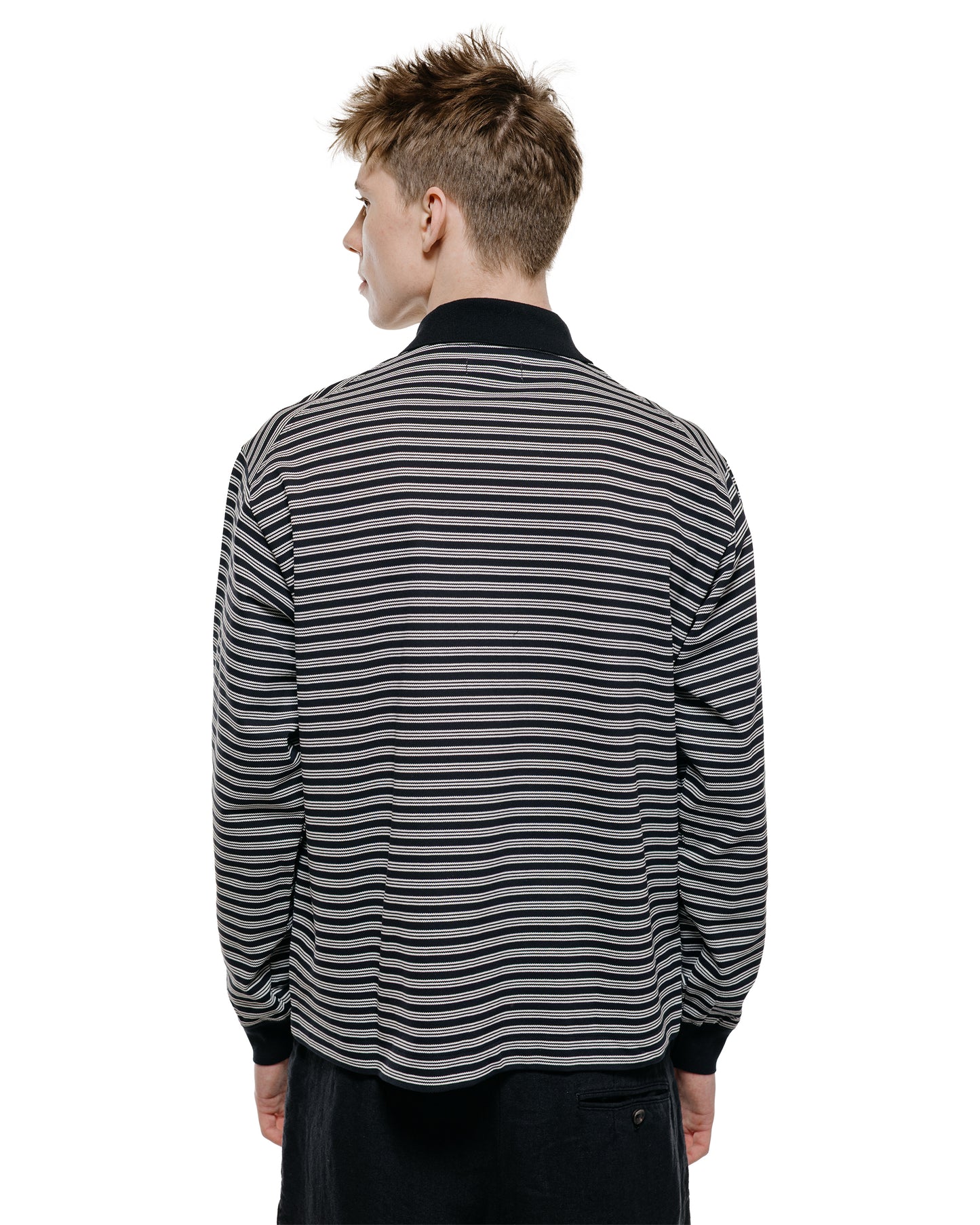 lost & found MARKAWARE marka Shirt Cardigan Cotton High Twisted Pique Black Border